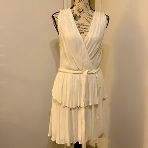 New Sketchbook white Linen swing dress